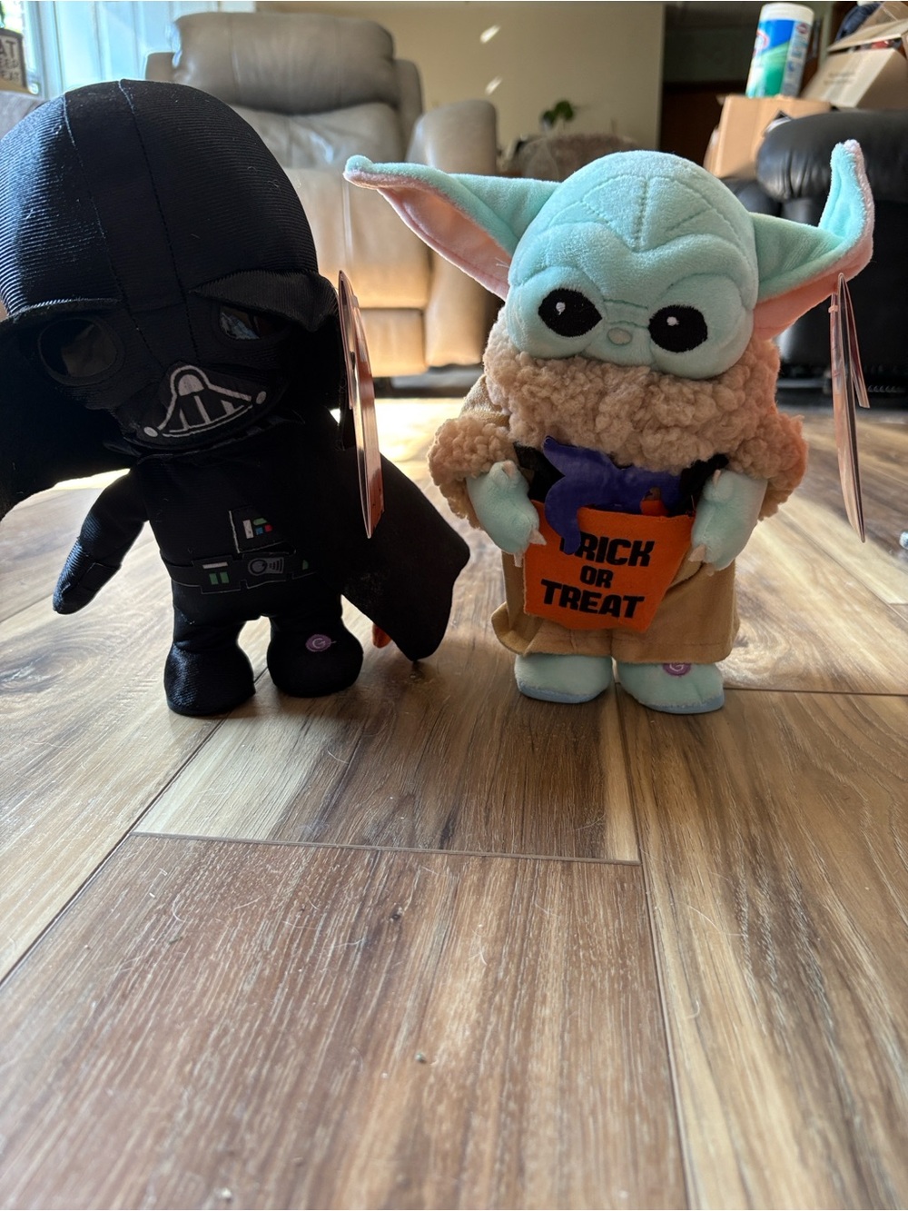 The Child Plush Toy Animatronics Green Star Wars Baby Yoda and Darth Vader